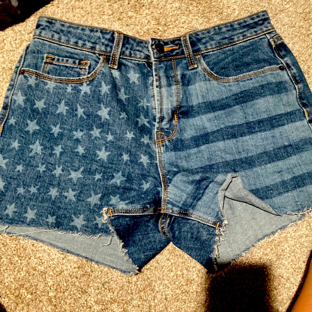 American Flag Denim Shorts!